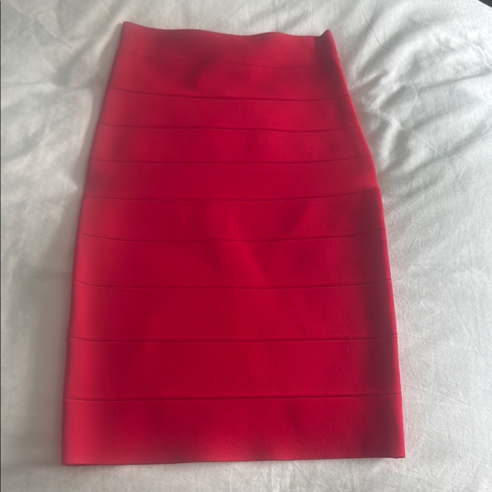 Elegant Red Skirt BCBGMaxazria